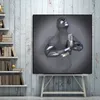 Romantische abstracte kunst muurschilderingen muur kunst posters metaal figuur standbeeld canvas schilderijen posters foto's woonkamer hotel home decor