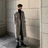 Männer Pelz Faux Oversize Windjacke Männer Koreanische Trend Mittlere Länge Gut Aussehend Über Knie Mantel Britischen Herbst Winter Paar Elegante mantel 231120