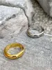 Elegante vaste kleurontwerper Ring Letter Betrokkenheid Ring roestvrijstalen Bague Modeheren belofte Geplateerd zilveren esthetische luxe ringen eenvoudige delicate ZB054 F23