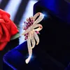 Pins Broschen Mode Kristall Brosche Elegante Bauhinia Broschen Anstecknadel Strass Broschen Corsage Hochzeit Schmuck Damen Z0421