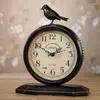 Table Clocks Desk Clock European Style Creative Personality Simple Nostalgic Top Decoration Study Bedroom Office