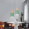 Lampes suspendues Moderne Nordique Lampes De Chevet Intérieur Chambre Lustre En Bois Suspension Luminaires E27 LED Éclairage Décor À La Maison