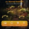 Outdoor LED Solar Firefly Lights Winding Waterproof IPX6 Lawn Landscape Choink Decor Decor Night Lighting 6LED