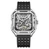 Armbandsur Mark Fairwhale Men's Watches Original Mechanical Watch for Men vattentät lysande rostfritt stål Case Wristwatch Male Sports