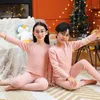 Pyjamas bébé vêtements enfant en bas âge enfants sous-vêtements sans couture ensemble hiver chaud salle de repos filles dessin animé pyjamas 231121