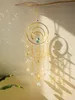 Garden Decorations Suncatcher Crystal Moon Hanging Stained Glass Crystal Prism Boho Home Decoration Chandelier Crystal Garden Decoration Outdoor 231120