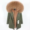 Damen Daunenparka Winterwolljacke Mantel Modische Kapuzenparkas Warme Qualität Damen Wintermantel Naturfell Parka 231120