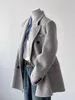 Kvinnors kostymer unxx grå kort ulldräkt kappa hösten och vinter high-end 2023 stil blazer jacka casual office lady lady lady