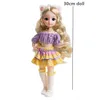 Dolls 13 Wspólne ruchome 30cm 6 punktów BJD Doll Modka Księżniczka Zestaw Dziewczyna DIY Symatowana domowa zabawka