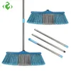 Brooms Dustpans Big Floor Cleaning Broom Adjustable Long Handle Stiff Bristle Grout Scrubber for Outdoor Courtyard Warehouse 230421