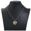 Kedjor Multi Colors Shell Leopard Pendant Necklace Round Heart Shape Geometric Chain Halsband Märke smycken