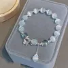 Bracelet en pierre œil de chat papillon pour femme, petit Design, bleu mer, trésor, gris, clair de lune, cristal, cadeau pour petite amie