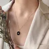 Chaînes minimaliste lune coeur collier pour femmes plaqué or pendentif géométrique anti-allergie en acier inoxydable bijoux cadeaux