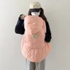 Decken bestickt Bär Baby Winter Fleece geboren Träger tragen Decke warm Mantel Kleinkind Säugling winddicht Kinderwagen Abdeckung