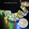 Cordes de mode maison colorée LED guirlandes lumineuses ruban de noël arbre bricolage décoration arc cuivre ligne lumière cadeaux