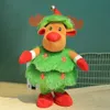 Bonecos de pelúcia brinquedos de animais de pelúcia função de gravação animado acende brinquedo decoração de natal imitando brinquedo de torção para crianças 231121