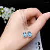 Dangle Earrings Colife Jewelry Natural Topaz drop for office woman 5mm 7mm銀925宝石Eardrop