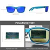 Solglasögon lyxsportmärke KDEAM Fashion Polarised Classic Square Men Azul Cristal Frame Outdoor Travel Eyewear UV400 231121