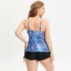 Damen-Badebekleidung Lady Bearchwear Tankini-Badeanzüge, sexy, elegant, zweiteilig, Bauch-Schwimmkleid, hohe Taille, Druck-Badeanzüge, plus Größe L-5xL