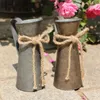 Vases 2 Iron Functional And Decorative Rustic Vase Metal Milk Jug Style For Flowers