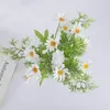 Decorative Flowers Artificial Flower DIY Bouquet Pography Props 7 Fork 14 Heads Sunflower Combination Table Decoration