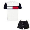 Herren-Trainingsanzüge Marke Herren 3D-gedruckter Sommer-O-Kragen-Sportanzug Übergroße Street Fashion zweiteilige atmungsaktive Kurzarm-Shorts 230420