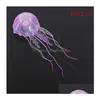 Decorations Artificial Swim Glowing Effect Jellyfish Aquarium Decoration Fish Tank Underwater Plant Luminous Ornament Aquatic Landscap Dhj5Q