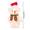 Dekoracje świąteczne kreskówki pluszowe niedźwiedzie zwierzęce dziecięce przenośna poduszka do rzutów objęta wygodna elastyczna zabawka z kapeluszem 231121