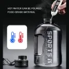 2,7 liter sportvattenflaska med sugrör stora bärbara reseflaskor för träning Sport Fitness Cup med Time Scale BPA gratis