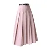 Rokken Dames Elegante Mode Grote Zoom Geplooide Lange Zwarte Rok Vrouwen Kleding Meisjes Koreaanse Chic Casual Faldas Largas Py9169-1