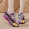 Dress Shoes New Women Sneakers Hot Schoolgirl Fashion Casual Sport Shoes Mixed Color Comfortable Knit Spring Summer Loafers Trainers J231121