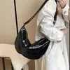 Kvällspåsar Jin Yide Fashion Splicing Leather Shoulder Bag For Women 2023 Tence Kvinnor Simple Large High Capacity Hobo Bag Handväskor