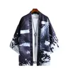 Vêtements ethniques Style japonais Kimono pour hommes National Haori Harajuku Cardigan taoïste Robe Tang costume imprimé trois quarts manches été 2023