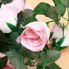 Decoratieve bloemen 2 stuks kunstbloemenslinger Rose Vine hangende groen klimopplanten voor kantoorwanddecoraties