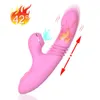 Vuxna produkter G Spot Sucker Vibrator Dual Motor Heat Trowing Sucking Clitoris vibrerande Dildo Nippel Stimulator Vuxen Sexleksaker för kvinnor 230316