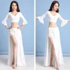 Stadiumkleding buikdans top lange rok set sexy vrouwen pak carnaval disfraces volwassenen kostuum meisjes rave festival kleding