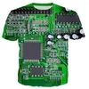 Erkekler Tişörtleri Elektronik Çip Erkekler/Kadın Moda Serin 3D Baskılı T-Shirt Sıradan Harajuku Tarzı Tshirt Street Giyim Üstleri Damla