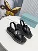 Mode Milano Sandalen High Heels Sommer Casual Frauen Flip Flops Damenschuhe Flache Damen Müßiggänger Echte Lackleder Hausschuhe Designer Luxus GRÖSSE 35-41