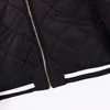 Kurtka designerska kurtka dłoniowa kurtka wyściełana czarna haft kokosowy Złota litera jesień zima masy kurtki
