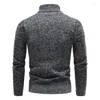 Herensweaters Herfst Winter Warme coltrui Heren Casual coltrui gebreide trui Houd mannelijke trui Gebreid wollen