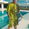 Survêtements pour hommes Summer Casual Beach Shorts Set 3D Imprimé Blu Ray Fragments Col Rond T-shirt À Manches Courtes Deux Pièces 230421