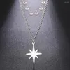 Ketten Unift North Star Halskette für Frauen Luxus Perle Perlen Edelstahl Halskette Choker Zubehör Modeschmuck vergoldet