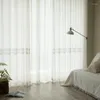 Gardin gardiner för vardagsrum mat sovrum vatten löslig ihålig gasvit vit broderi fönster skärm varm beige skärm-xj