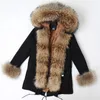 Dames donsparka's mini True Fur Parka damesjas winter met capuchon Warme wasbeerbontjas Natuurlijke casual Parkasfaux jasVoering 231120