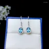 Dangle Earrings Colife Jewelry Natural Topaz drop for office woman 5mm 7mm銀925宝石Eardrop