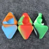 Triangle Silicone Conteneur Emballage De Qualité Alimentaire Petit Caoutchouc 1.5ML Pots Antiadhésifs Dab Outil De Stockage Huile Multicolore Porte-Cire Antiadhésif