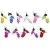 Fiori decorativi 1 pz orchidea farfalla artificiale 50 cm testa plastica finte orchidee falena festa festa ornamento appeso decorazioni per la casa