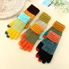 Gants à cinq doigts Gants d'hiver tricotés en cachemire pour femmes Cachemire tricoté femmes automne hiver gants chauds et épais gants de ski à écran tactile 231120