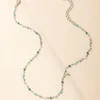 Ketens skysuk in mode zomer sieraden op de nek streng ketting turquoise kleur vierkant kralen choker keten accessoires