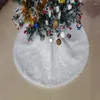 クリスマスの装飾フェイクファーツリースカートスノーフレークカーペットホワイトぬいぐるみマットホームクリスマス装飾ノエルエプロンオーナメント90cm 120cm